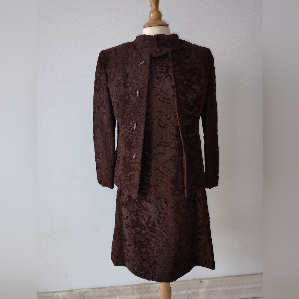 Vintage Brown Broadtail Fur Suit